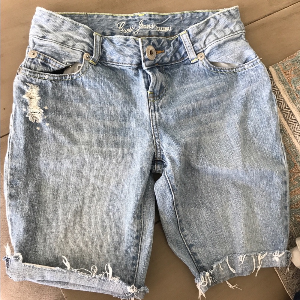 Guess cut off jean shorts